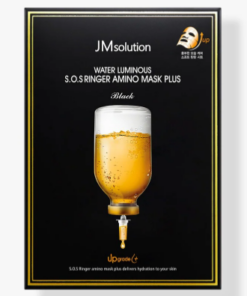 JM solution Water Luminous S.O.S Ringer Amino Mask Plus Black 10pcs（黃金氨基酸吊瓶精油面膜）