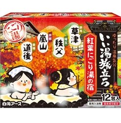 Shiramoto Earth Good Hot Spring Departure Autumn Leaves 12 Packs（白元溫泉之旅 碳酸入浴劑 紅）