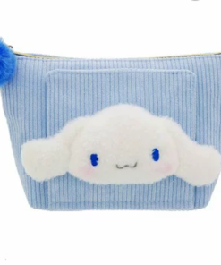 迪士尼 化妝袋毛絨 附濕紙巾蓋 玉桂狗