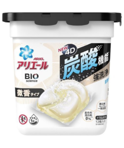 P&G 4D立體碳酸抗菌洗衣球12粒 微香白