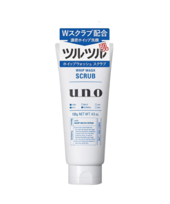 Shiseido UNO Whip Face Wash Scrub130g（資生堂Uno男士洗面奶藍色 磨砂）