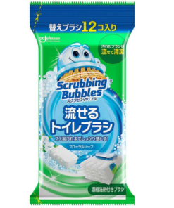 Johnson Scrubbing Bubbles Flushable Toilet Brush Disposable Refillable 12 pcs（莊臣馬桶清潔刷替換棉頭）