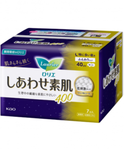 Kao Laurier Happy Skin Soft Sanitary Pads with Wings for Heavy Nights 40cm 7 Pack（花王樂而雅F系列 夜用衛生巾）