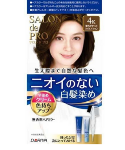DARIYA Salon de Pro Early Dyeing Cream 4K Light brown with chestnut color（塔麗雅染髮劑女 4K號色）