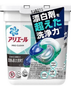 P&G 4D立體超強漂白洗衣球9粒 清香型 白色