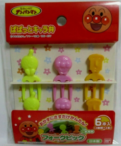 Bandai Lunch Fork Picks Lunch Box Bento ANPAN MAN ( 便當水果叉 三叉款 6支 麵包超人)