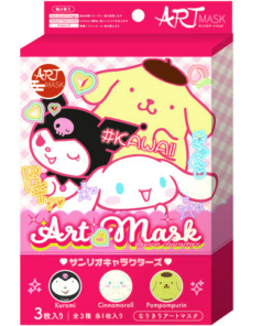 Sanrio Art Mask Moisturizing 3pcs Kuromi （保濕補水藝術面膜）