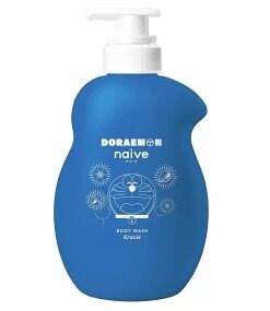 Kracie Naive Peach Leaf Body Wsah Hanabi Doraemon 530ml（純植物桃葉精華保濕沐浴露 哆啦A夢限定款）