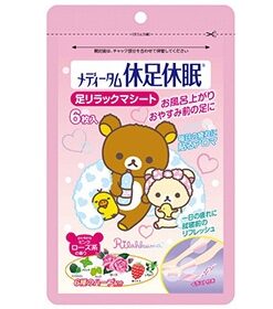Sanrio Rilakkuma Resting Feet Floral fragrance 6pcs (三丽鸥轻松熊休足贴 花香)