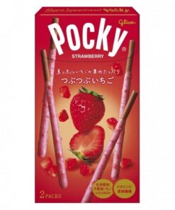 Pocky chocolate biscuit sticks 2bags strawberry 46g ( 格力高草莓味)