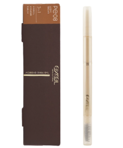 EXCEL The Prime Eyebrow Pe08 Light Brown（三合一眉筆 蜜糖棕/淺棕色）
