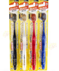 Ebisu 6-Row 48-Tuft Regular Bristle Wide Head Whitening Toothbrush (Random Color)（惠比壽 超纖細雙倍植毛寬頭牙刷 普通硬度 (62) 顏色隨機）